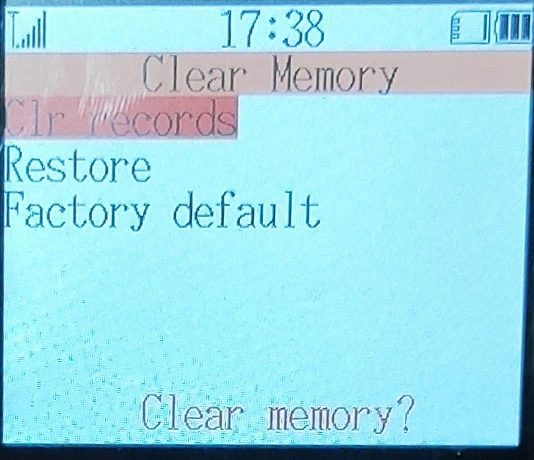 Clear memory?