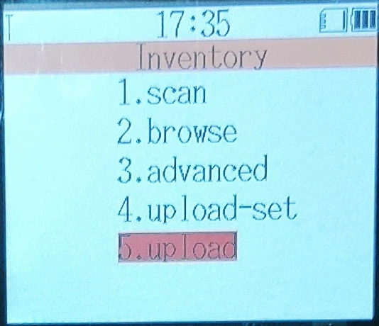 меню Inventory